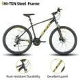 Hiland 27.5 Inch Mountain Bike, 21 Speed Hardtail Mountain Bicycle For Men Women, High Carbon Steel Frame MTB With V Brakes, Adult Blue Bike