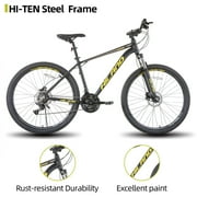 Hiland Aluminum Mountain Bike 21 Speeds MTB,Lock-Out Suspension Fork,27.5 inch Wheel,Mens Mountain Bike Bicycle, Black