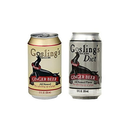 Gosling's Stormy Ginger Beer Soda Variety Pack , Pack of 24, 12 oz Cans, 12 cans of each: Regular and (Best Ginger Beer For Dark N Stormy)