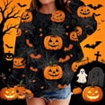 thumbnail image 3 of Mitankcoo Halloween Print Sweatshirt for Girls Long Sleeve Crew Neck Tops Daily Casual Fashion Wear, 3 of 5