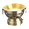 thumbnail image 3 of Cuticate Shabu Hot Pot Single Person Hotpot Portable Stockpot for Parties Home Picnic copper, 3 of 10