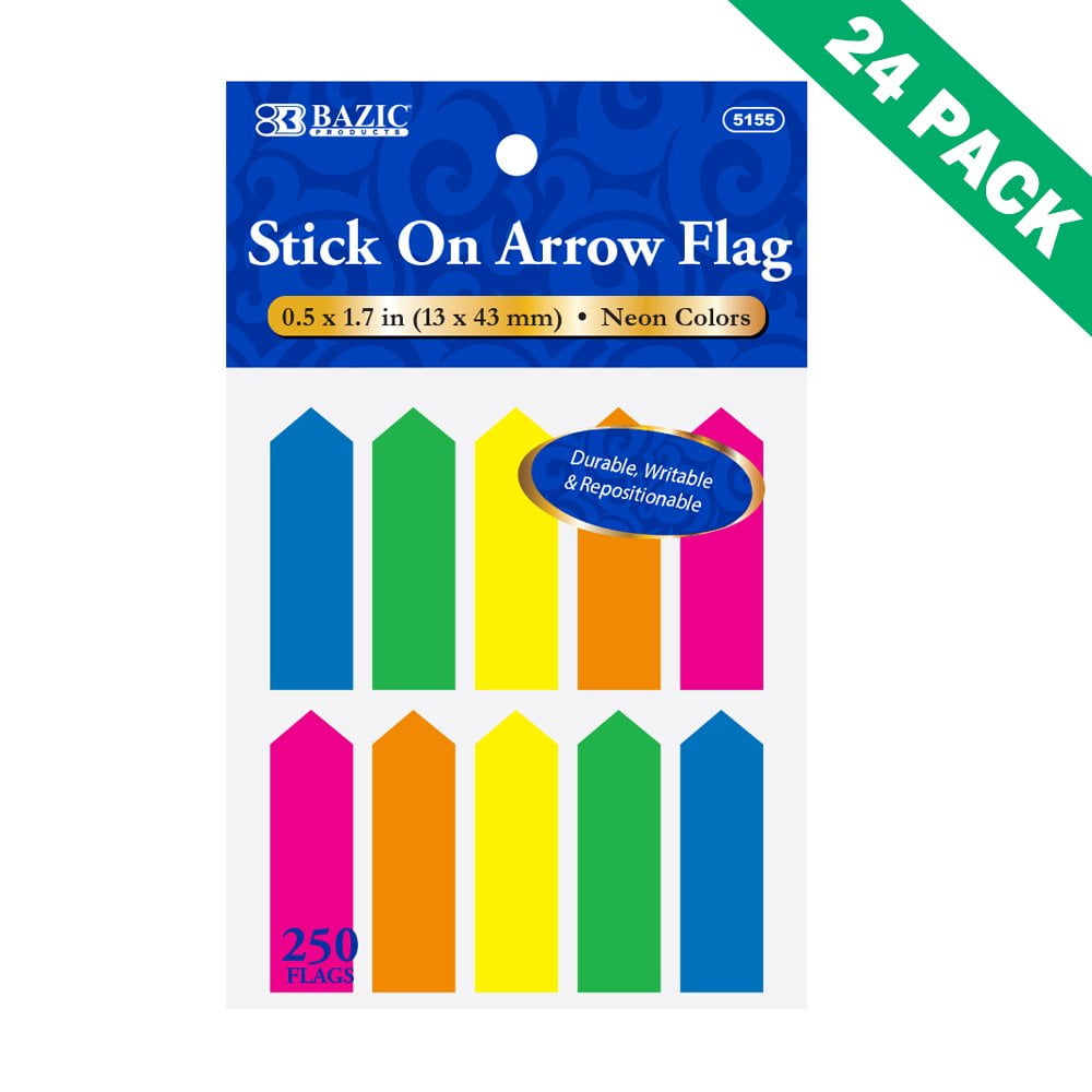 Index Tabs Flags, Sticky Bookmark Neon Page Marker Flags (10/pack), Set