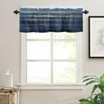 thumbnail image 2 of Luxury Navy Blue Kitchen Valances for Windows 42x12 Inch Kitchen Curtains Valances Rod Pocket Golden Contemporary Abstract Bathroom Window Valances for Window Treatment Decor, 2 of 6