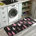 thumbnail image 3 of Black and Pink Christmas Tree Pattern Kitchen Rug Mat,Kitchen Runner Rugs Non Skid Washable,Decorative Kitchen Floor Mats for Kitchen,Sink,Laundry,17"x47.2", 3 of 7