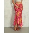 thumbnail image 4 of Women's Bohemian Skirts High Waist Tiered Long Skirts with Pockets, 4 of 9