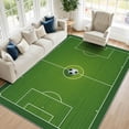 thumbnail image 1 of Sports Field Area Rugs, Soccer Football Pitch Carpet, Washable Non Slip Low Pile Soft Rug for Living Room Bedroom Decor Mat 4x5ft, 1 of 8