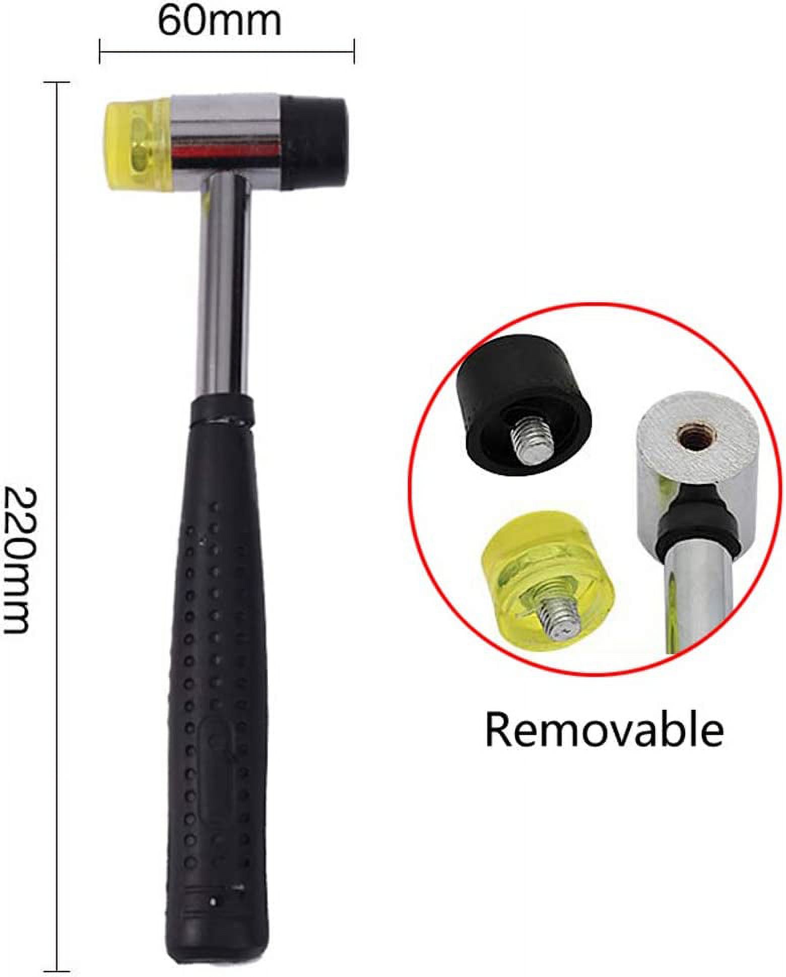 PHYHOO Jewelers Rubber Hammer Mallet with Wood Ring Mandrel Sizer Sizing Adjuster Ring Shaper Repair Tools Jewelry Making Kit