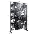 thumbnail image 2 of 76" H×48" W Metal Privacy Screen for Outdoor & Indoor Use, Free Standing Privacy Screen for Patio Garden Pool, Metal Material, Weather Resistant, Easy Assembly, 2 of 11