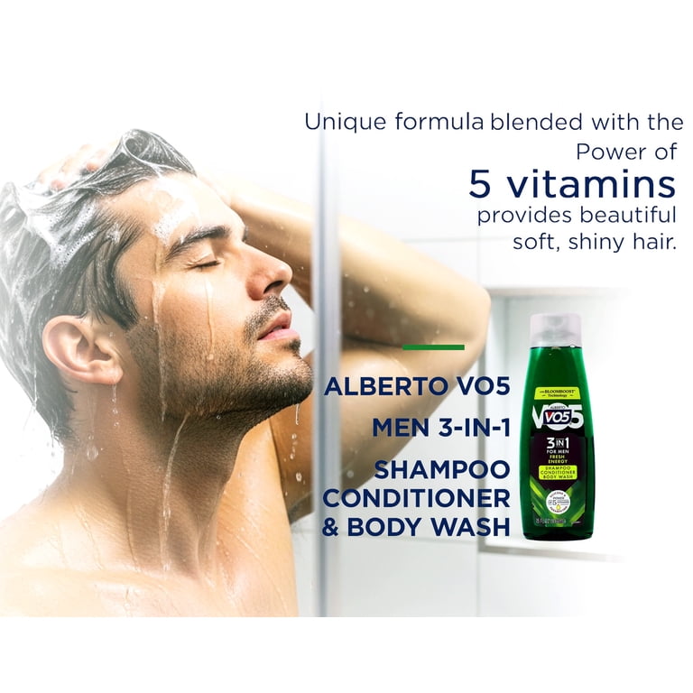 Alberto Vo5 Men 3-In-1 Shampoo Conditioner Body Wash Fresh Energy