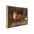 thumbnail image 4 of Stupell Industries Wild Fox in Forest Animals & Insects Painting Brown Floater Framed Canvas Art Print Wall Art, 31 x 25, 4 of 10