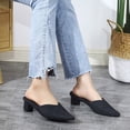 thumbnail image 5 of Willtoo Comfortable Kitten Low Heel Mules Pointed Closed Toe Pumps for Women Slip On Slides Shoes Dressy Casual, 5 of 5