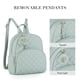 thumbnail image 2 of Mochila ECOSUSI Mini de piel para mujer con colgantes con pompones, 2 of 7