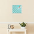 thumbnail image 3 of PinPix 16x14 Custom Cork Bulletin Board Diamond Modern Pattern Aqua White Poster Board Has a Fabric Style Canvas Finish, Framed in Diamond Modern Pattern Aqua White, by ArtToFrames (PinPix-1799), 3 of 5