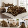 thumbnail image 6 of Full Quilt Set 78''x90'', Brown Leopard Print Lightweight Bedspread Coverlet Set with 2 Pillow Shams, Classic Abstract Animal Patterned Breathable All Season Quilt Bedding for Bedroom/Guest Room, 6 of 9