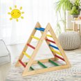 thumbnail image 2 of Costway Escalera triangular coloreada de escalada, escalera triangular de madera, escalera triangular educativa para niños 3-7 años, regalo perfecto para niños y niñas, 2 of 5