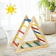 thumbnail image 2 of Costway Escalera triangular coloreada de escalada, escalera triangular de madera, escalera triangular educativa para niños 3-7 años, regalo perfecto para niños y niñas, 2 of 5