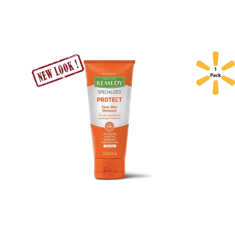 Medline Remedy Specialized Clear Zinc Ointment 2.5oz, Unscented 