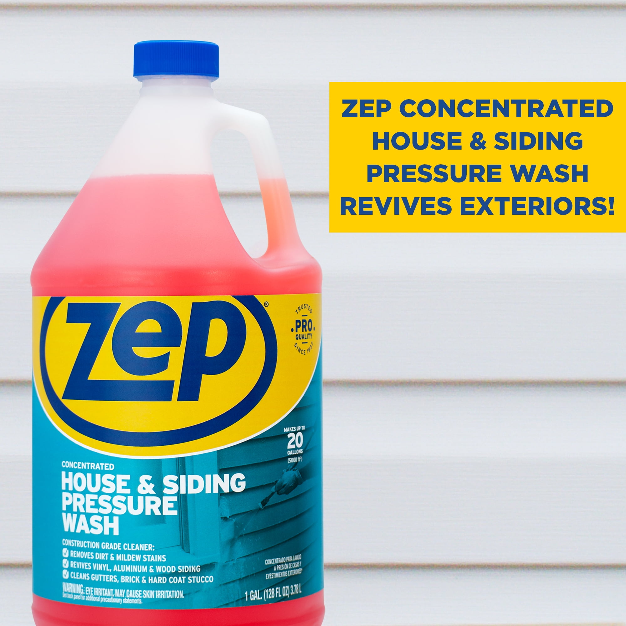 Zep, House & Siding Pressure Wash Cleaner, 1 Gallon, Case of 4