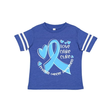 

Inktastic Love Care Cure Prostate Cancer Awareness Blue Ribbon Gift Toddler Boy or Toddler Girl T-Shirt
