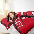 thumbnail image 4 of Homewish Ice Hockey Lover Bedding Comforter Set,Sport City Twin Comforter Sets,White Red Black Bedding Set For Boys,Ultra Soft Bedroom Decorative Reversible,2pcs, 4 of 8