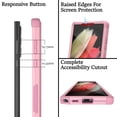 thumbnail image 5 of Xhy for Samsung Galaxy S22 Ultra Case 6.8" 2022 Rugged Rubber Durable 3 in 1 Protective Samsung S22 Ultra 5G Phone Cover for Girl Men Women Cute (Pink), 5 of 8