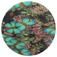 thumbnail image 3 of Green Butterfly Round Carpet Circle Rug Outdoor Patio Area Rug Washable Large Area Rugs Hallway Room Decor Fitness Mats, 3 of 8