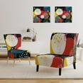 thumbnail image 5 of Designart "Multicolor Circle Pattern" Upholstered Patterned Accent Chair and Arm Chair, 5 of 5