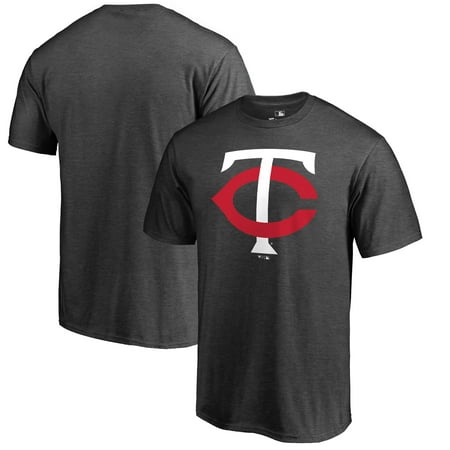 - Minnesota Twins Fanatics Branded Primary Logo T-Shirt - Heathered Charcoal