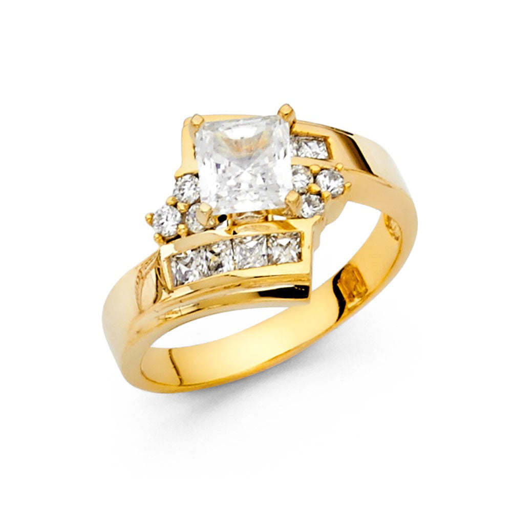 14K Solid Gold Minimal Diamond Ring – J&CO Jewellery