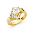 thumbnail image 2 of 1.50ct Princess & Round CZ Bridal 14k White Gold Engagement Ring, 2 of 2