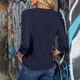 thumbnail image 7 of Womens Tops 3/4 Sleeve Crew Neck Casual Pullover Sweatshirt, 7 of 7