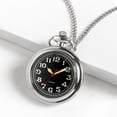 thumbnail image 2 of ZOLOHONI Quartz Pocket Watch with Chain Luminous Uncovered 46mm Silver Men's Womens Fob & Pocket Watches, 2 of 8