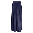 thumbnail image 5 of yillto Women's Pleated Maxi Skirts High Waist Elastic a Line Long Skirt Boho Flowy Elegant Casual Dress, 5 of 7