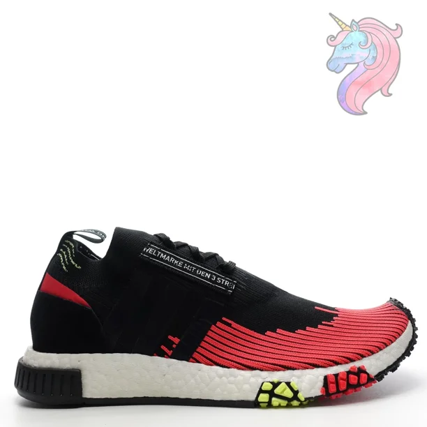 Adi - das Originals NMD Racer Primeknit Solar Red Black BD7728 Mens Size 10