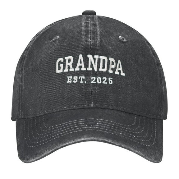 Grandpa Hat Est 2025 Print Vintage Wash Dad Hat Adjustable Curved Brim Baseball Cap,Made In USA,Casual Outdoor Sports Fishing Cap for Men and Women