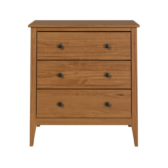 Jela Solid Wood 3 Drawer Dresser - Caramel