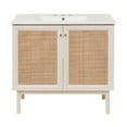 thumbnail image 3 of Classe 36 in. White Oak Bathroom Vanity With White, 3-Hole Ceramic Sink Top, 3 of 8
