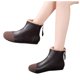 thumbnail image 5 of NECHOLOGY Botas Mujer Adulto Femenino Zapatos Botines mujer Botas planas con cremallera para mujer, zapatos de lana, en el tobillo, botas de mujer a la (Brown, 7), 5 of 7