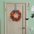 thumbnail image 3 of Halloween Wreath for Front Door, Halloween Gnome Outdoor Lighted Decorative Wreath, Front Door Wreath for Indoor Outdoor Halloween Home Party Decorations 19.2*11.41Inch, 3 of 6