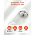 thumbnail image 3 of VEVOR Queen Duvet Cover Set, 100% Cotton, 3 Pieces Bedding Set Queen Size with 1 Duvet Cover 90 x 90 in and 2 Pillow Shams 20 x 26 in, Soft Breathable, Double Zipper Closure, for Home Bedding, White, 3 of 9