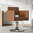 Brown, variant on Kigoty Adjustable Hair Stylist Chair with Foot Rest, Round Base, 23.42" L, Black