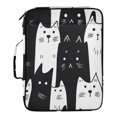 thumbnail image 2 of Haosy Accordion File Organizer Zipper Binder 500 Sheet 6-Tab Expanding File Folder Multi-Pocket 1.2 Inch 3 Ring White Black Cat, 2 of 7