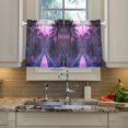 thumbnail image 2 of Yayeee Kitchen Curtains Tier Pair Light Filtering 27"x36" Rod Pocket Short Cafe Window Panel, Pink Road, 2 of 7