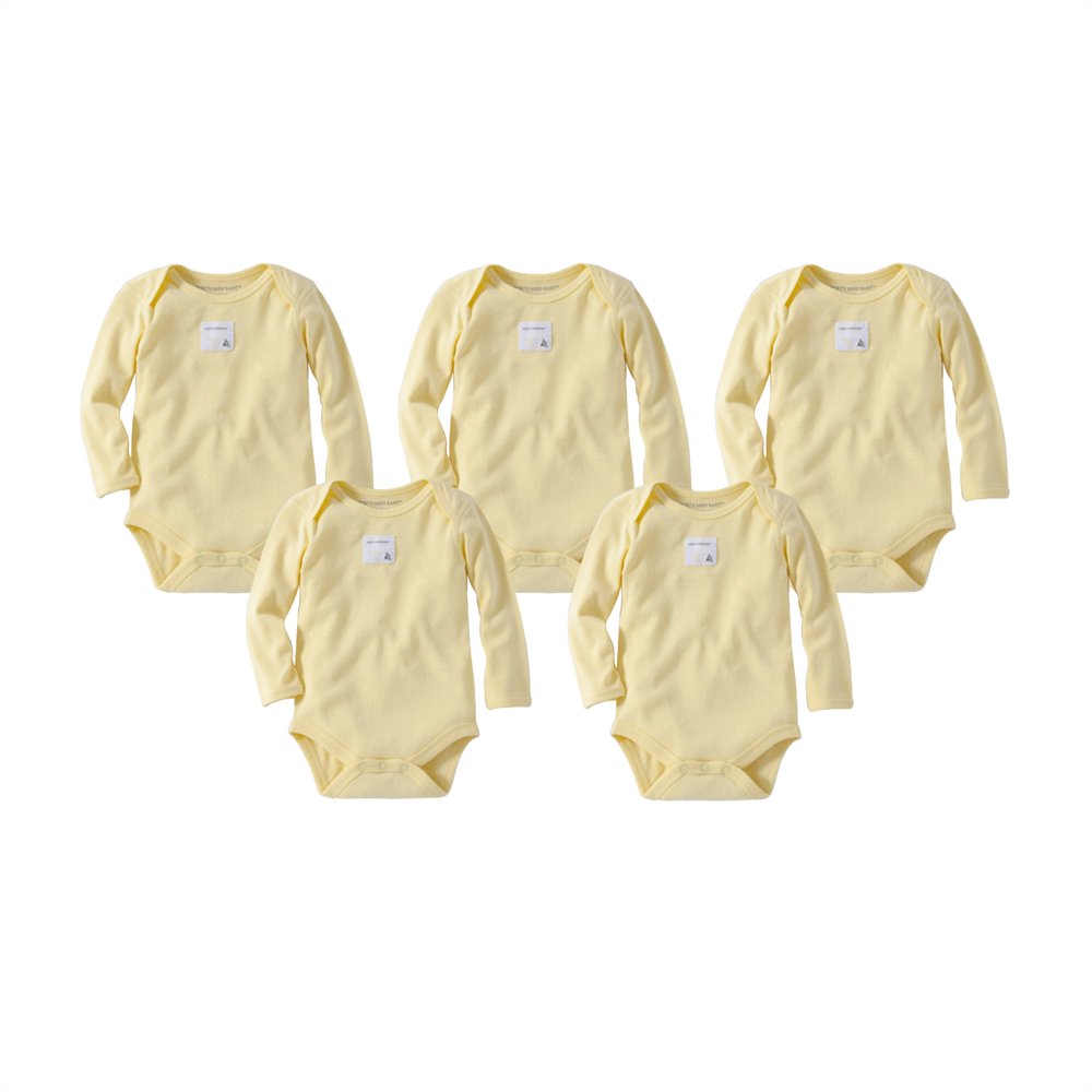 Burt's Bees Baby Burt's Bees Baby Organic Long Sleeve Bodysuits, 6M