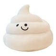 thumbnail image 1 of Juguete suave almohada forma de caca abrazo cojín abrazable muñeco de peluche emoticono para bebé blanco, 1 of 8