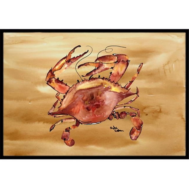 Carolines Treasures 8154MAT 18 x 27 In. Cooked Crab Sandy Beach Indoor or Outdoor Mat