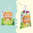 thumbnail image 5 of Joyfy 12 Pcs Easter Gift Bags, 17"x15" Canvas Tote Treat Bag, Reusable Grocery Bags and Basket with Handles, Easter Goodie Bag for Kids Easter Egg Hunt Party Favors, 5 of 8