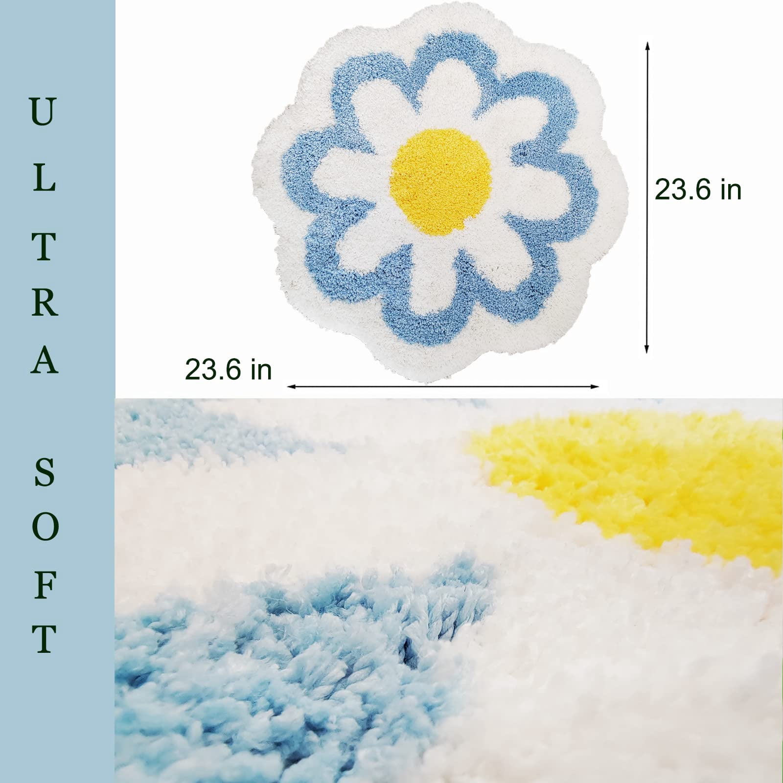 Flower Bath Mat, Pink Bathroom Rug for Valentine's Day, Beauty Bath Mats, Bath Rug, Machine Washable Flower Rug, Shower Bathtub Mat Gift Aesthetic Summer Room Decor
