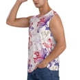 thumbnail image 3 of Kdxio Lilies Flowers for Men's Muscle T-shirt,Sleeveless for Workout Running Athletic Gym Lounge Casual, 3 of 7