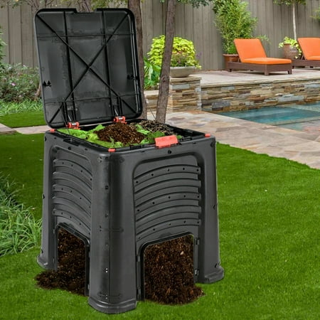 Compost Bin 105 Gallon Garden Waste Gr Food Trash Barrel Compost Bin 105 Gallon Garden Waste